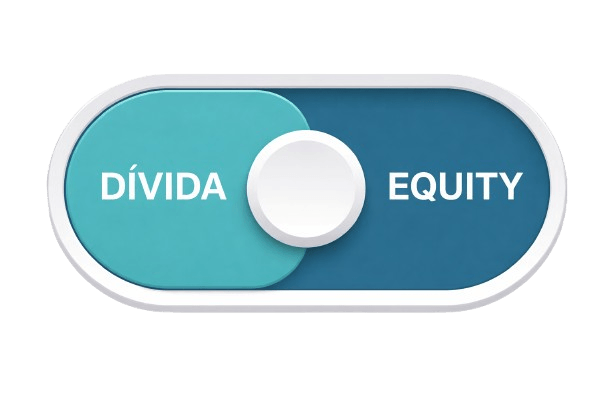 Equity e dívida.
